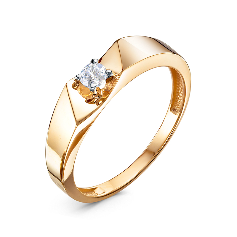 Кольцо, золото, фианит, 1106328